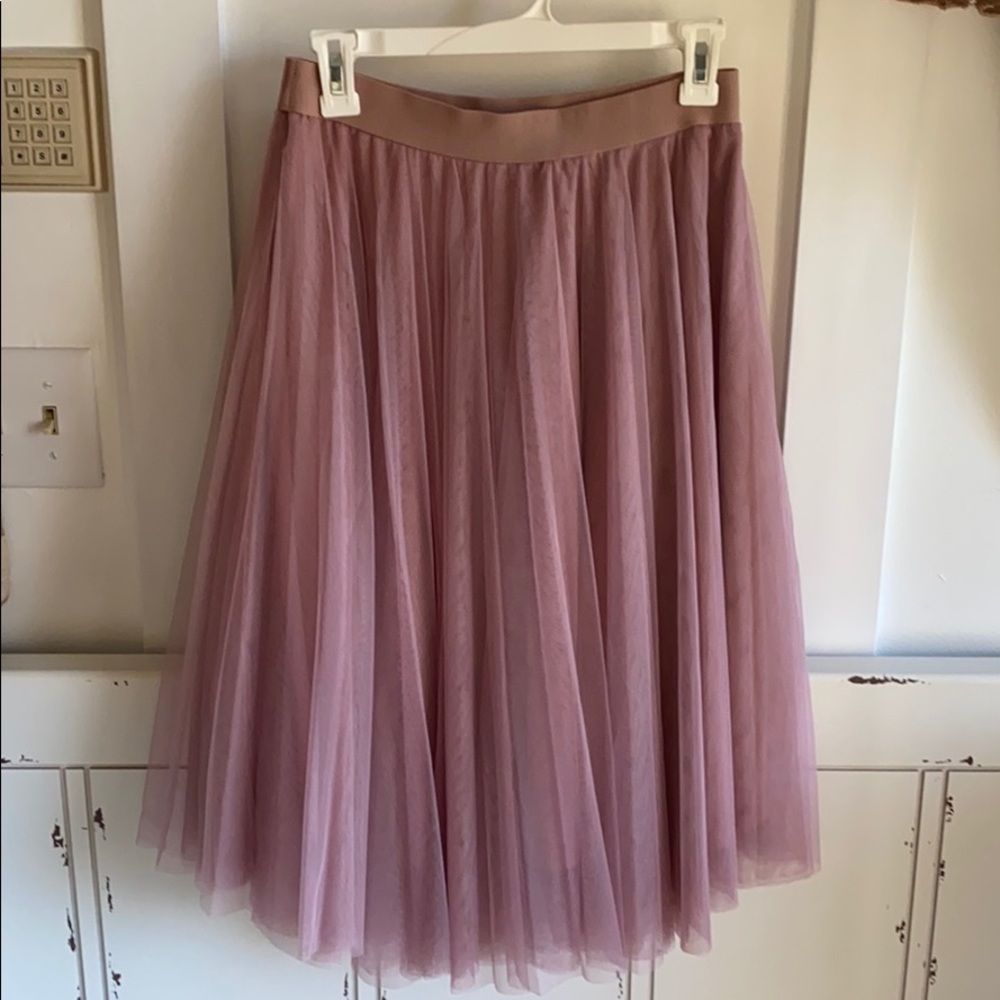Mauve tulle skirt